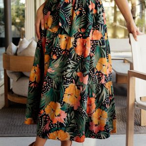 Melea Skirt | Navy Multi Floral