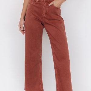 Spence Denim Pants | Terracotta