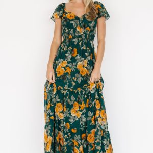 Genevive Maxi Dress | Deep Topaz Floral