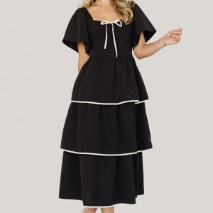 Madrid Tiered Dress | Black