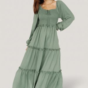 Britta Maxi Dress | Dark Sage
