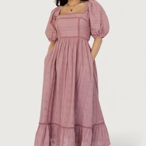Delaney Eyelet Dress | Dusty Mauve