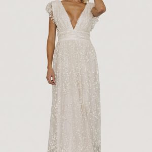 Arlene Shimmer Gown | Ivory