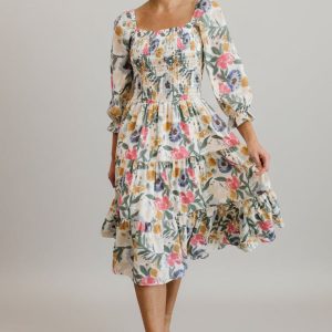 Marta Smocked Midi Dress | Multi Floral