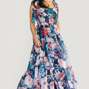 Anita Maxi Dress | Dark Blue Multi Floral