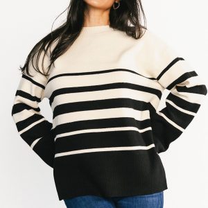 Glasbury Sweater | Black + Ivory