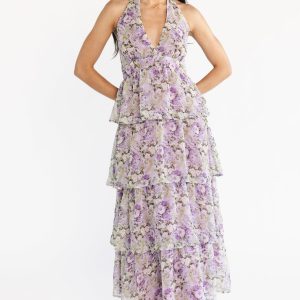 Louanne Halter Dress | Lavender Floral