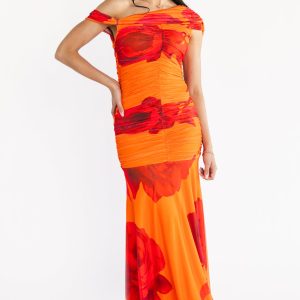 Santorini Maxi Dress | Sunset Red