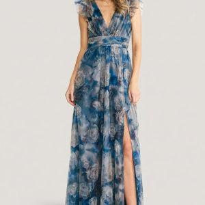 Adelyn Maxi Dress | Blue Floral