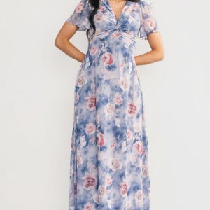 Promise Maxi Dress | Dusty Blue Floral