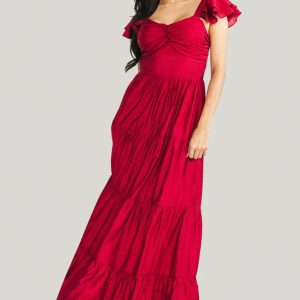 Vivianne Maxi Dress | Deep Red