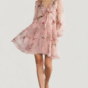 Zoemy Short Dress | Dusty Rose Floral