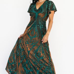 Kimberly Velvet Maxi Dress | Jade + Bronze