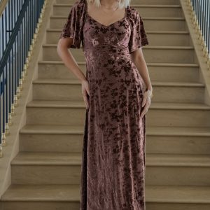 Everley Velvet Maxi Dress | Espresso