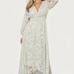 Daniella High Low Maxi Dress | Light Sage