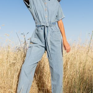 Mateo Button Up Jumpsuit | Denim