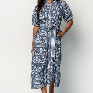 Karla Midi Dress | Deep Slate + White Floral