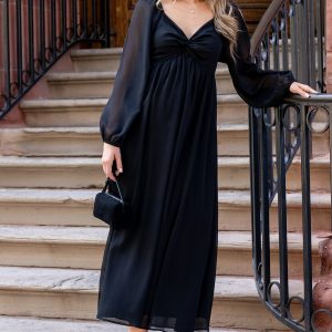 Dione Midi Dress | Black