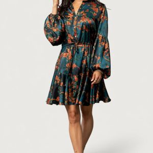 Venice Short Dress | Jade + Copper Floral
