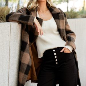Kirsti Coat | Black + Camel