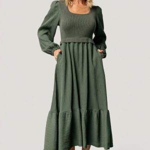 Alva Sweater Dress | Dusty Green