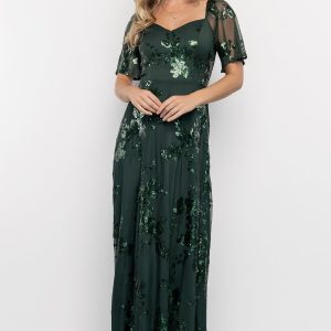 Karina Sequin Maxi Dress | Dark Green
