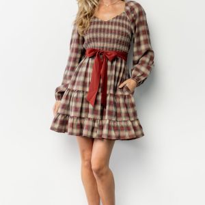 Stina Short Dress | Plaid Multi