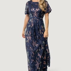 Muse Sequin Maxi Dress | Dark Blue Multi