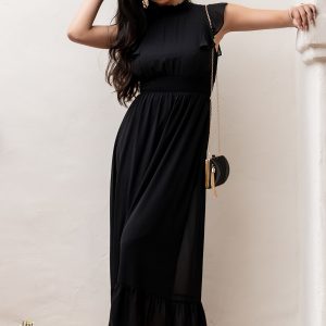 Kearny Ruffle Maxi Dress | Black
