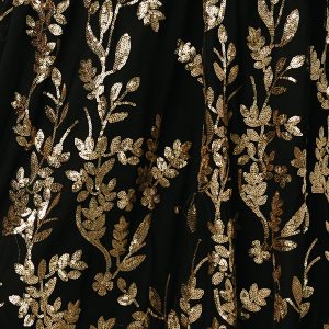 Fabric Swatch - Destiny Sequin | Black + Gold