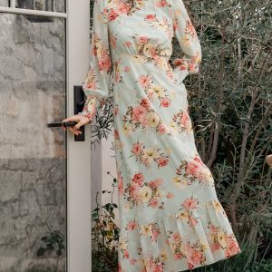Luciana Maxi Dress | Sage Multi