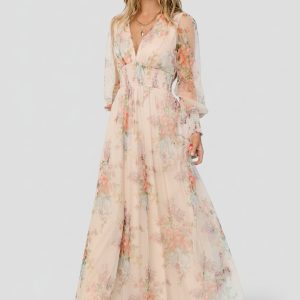 Layla Tulle Maxi Dress | Romantic Floral