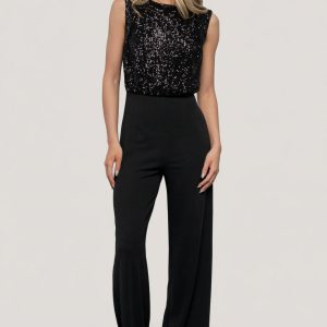 Niya Sequin Jumpsuit | Black