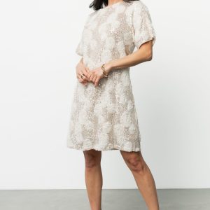 Rhea Sequin Short Dress | Ivory