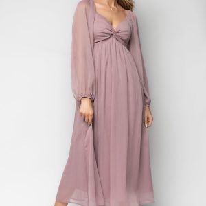 Dione Midi Dress | Dusty Lilac