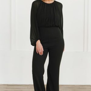 Serene Blouse Jumpsuit | Black
