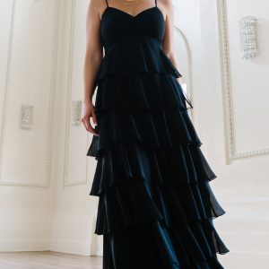 Tiana Tiered Maxi Dress | Black