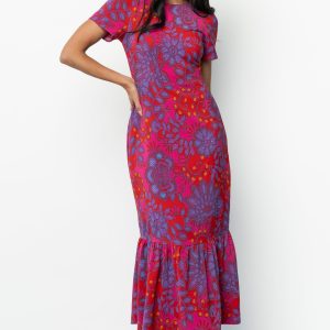 Gwen Maxi Dress | Fuchsia Print
