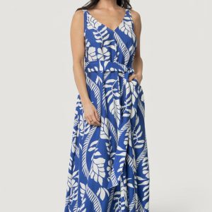 Sof??a Maxi Dress | Cobalt + White