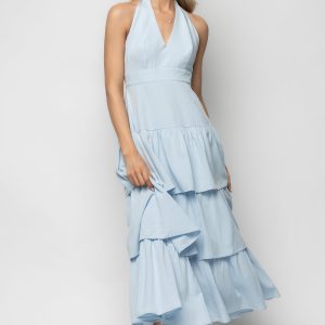 Savannah Tiered Maxi Dress | Light Blue