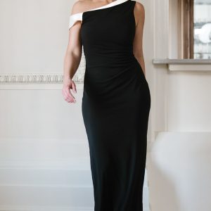 Valena Maxi Dress | Black + Ivory