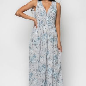 Imogen Maxi Dress | Light Blue Floral