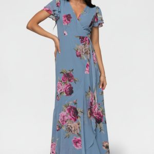 Willa Maxi Dress | Slate Blue Floral