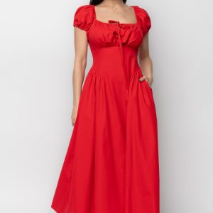 Havana Midi Dress | Red