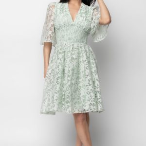 Bonnie Short Dress | Sage Floral