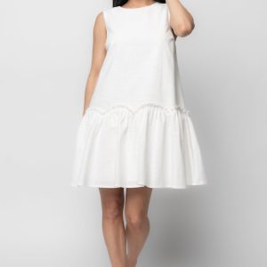 Paulina Short Dress | Off White