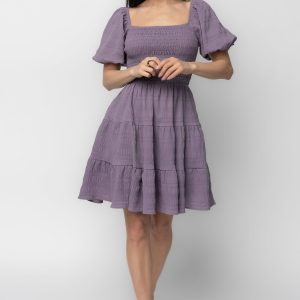 Daze Smocked Dress | Dusty Lavender