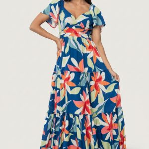 Samira Maxi Dress | Navy Multi Floral