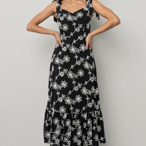 Amor Midi Dress | Black + Ivory Floral
