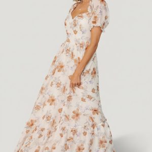 Aberdeen Sweetheart Maxi Dress | Cream Floral